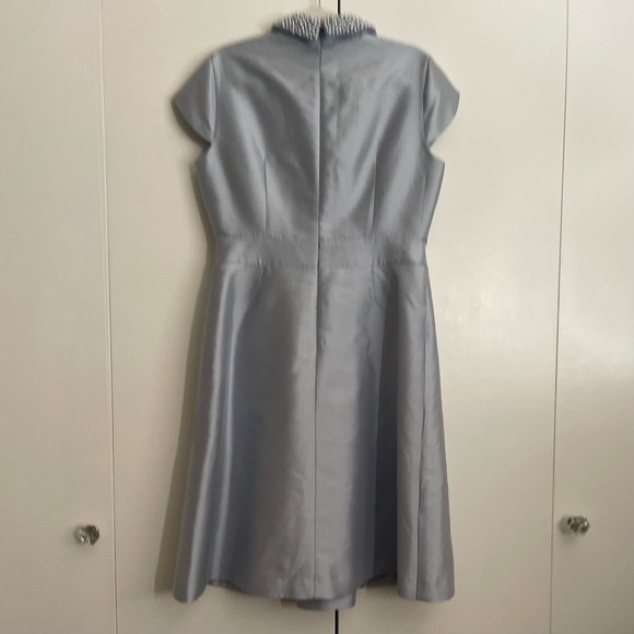 HOBBS LONDON Marcella Embellished Neck Dress-Blue - Picture 2 of 15